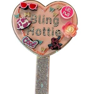 Heart Shaped Bling Hottie charm Mirror